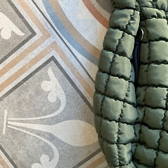 Free People Movement Quilted Carryall Bag in Army - Picture 9 of 11